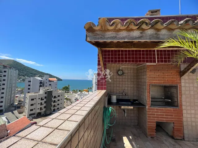 Excelente oportunidade de Cobertura Duplex à venda, 50 metros da praia Martim de Sá, 02 vagas na garagem, com vista mar, Caraguatatuba, SP
