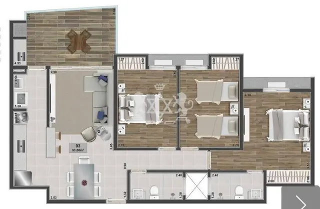 Apartamento à venda no Sumaré - Caraguatatuba / SP - Cod. AP0038 — foto 6